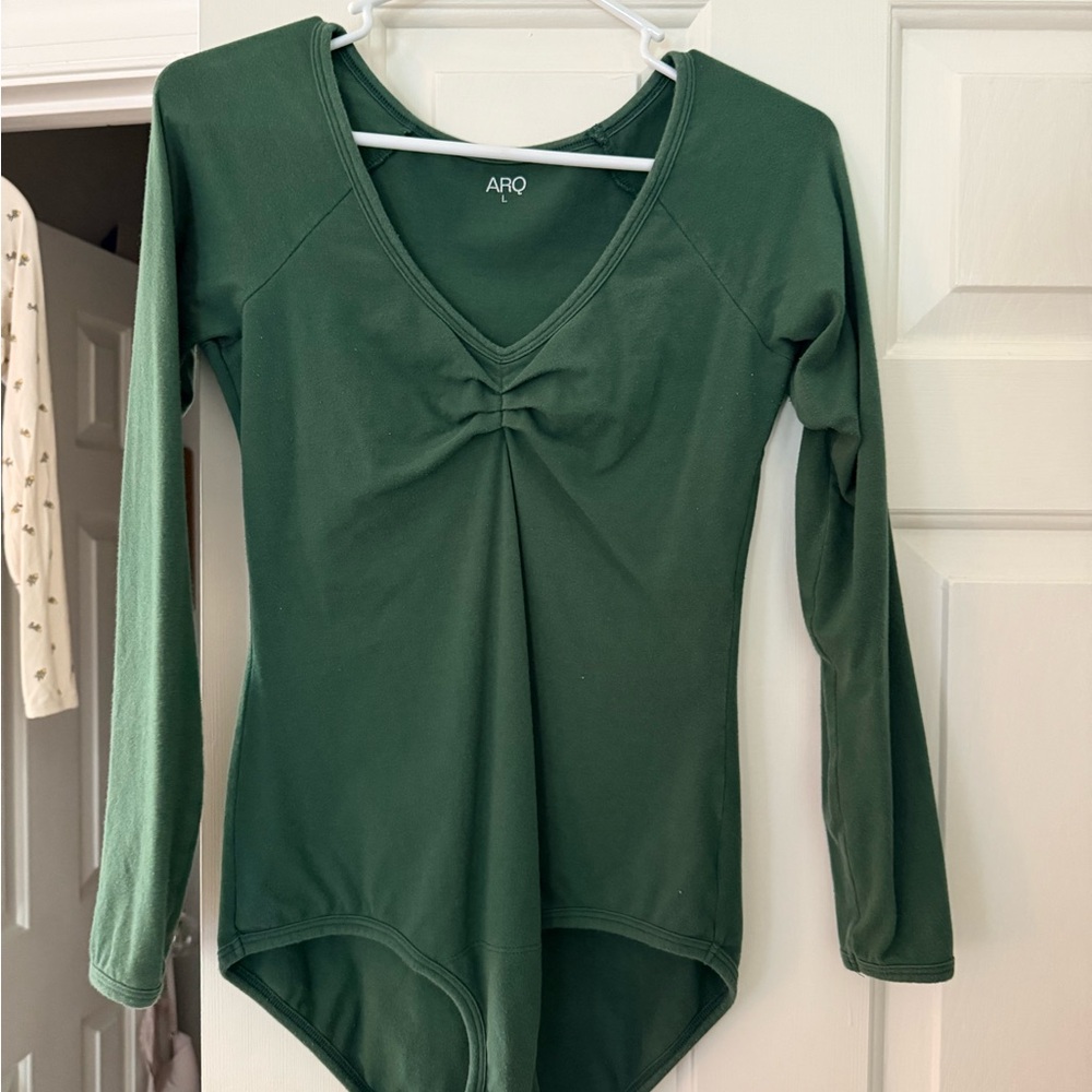 ARQ Paloma Long Sleeve Bodysuit Dark Green